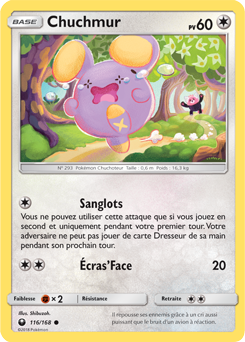 Carte Pokémon Chuchmur 116/168 de la série Tempête Céleste en vente au meilleur prix