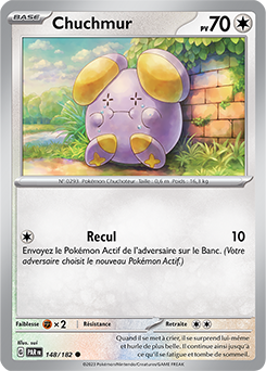 Carte Pokémon Chuchmur 148/182 de la série Faille Paradoxe en vente au meilleur prix