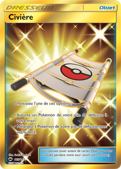 Carte Pokémon Objet Gold SL Civière 165/147 de la série Ombres Ardentes