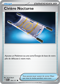 Carte Pokémon Communes Civière Nocturne 196/217 de la série Héros Transcendants