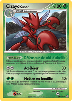 Carte Pokémon Rare Cizayox 25/100 de la série Tempête