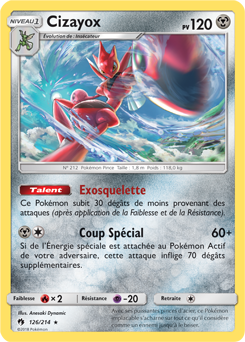 Carte Pokémon Cizayox 126/214 de la série Tonnerre Perdu en vente au meilleur prix