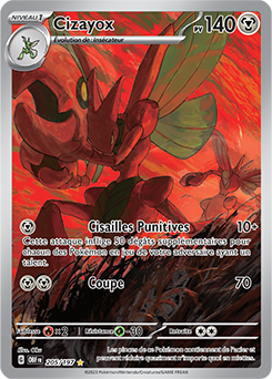 Carte Pokémon Cizayox 205/197 de la série Flammes Obsidiennes en vente au meilleur prix
