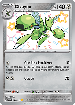 Carte Pokémon Cizayox 191/91 de la série Destinées de Paldea en vente au meilleur prix