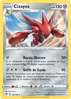 Carte Pokémon Rare Cizayox 128/192 de la série Clash des Rebelles