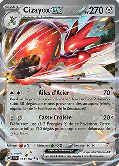 Carte Pokémon Cizayox ex 111/162 de la série Forces Temporelles en vente au meilleur prix