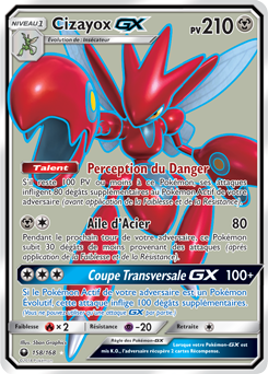 Carte Pokémon Pokémon Full Art Cizayox GX 158/168 de la série Tempête Céleste