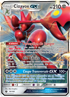 Carte Pokémon Pokémon GX Cizayox GX 90/168 de la série Tempête Céleste