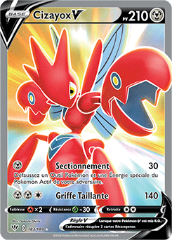 Carte Pokémon Cizayox V 183/189 de la série Ténèbres Embrasées en vente au meilleur prix