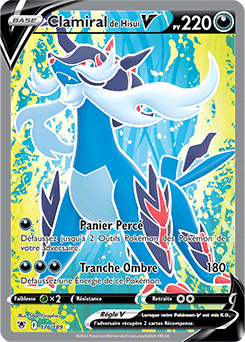 Carte Pokémon Full Art V Clamiral de Hisui V 176/189 de la série Astres Radieux
