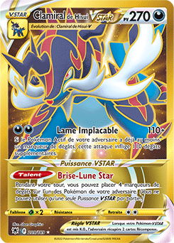 Carte Pokémon Pokémon Gold EB Clamiral de Hisui VSTAR 209/189 de la série Astres Radieux