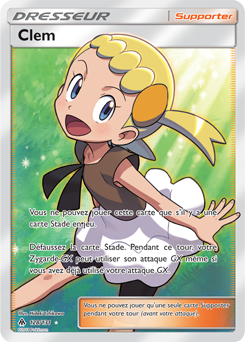 Carte Pokémon Dresseur Full Art Clem 128/131 de la série Lumière Interdite