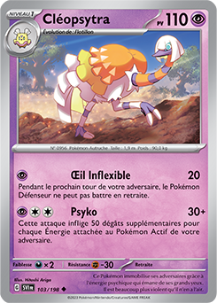 Carte Pokémon Cléopsytra 103/198 de la série Écarlate et Violet en vente au meilleur prix