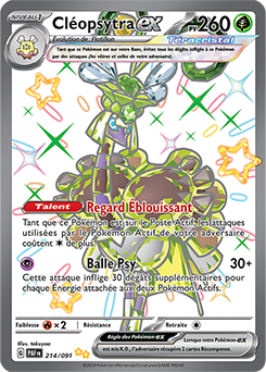 Carte Pokémon Cléopsytra ex 214/91 de la série Destinées de Paldea en vente au meilleur prix