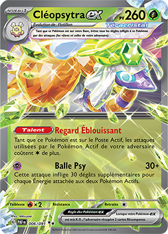 Carte Pokémon Cléopsytra ex 6/91 de la série Destinées de Paldea en vente au meilleur prix