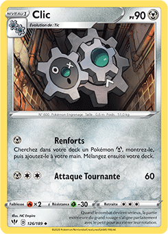 Carte Pokémon Clic 126/189 de la série Ténèbres Embrasées en vente au meilleur prix