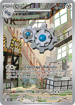 Carte Pokémon Illustration rare Clic 140/86 de la série Foudre Noire