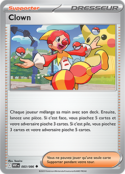 Carte Pokémon Peu commune Clown 83/86 de la série Flamme Blanche