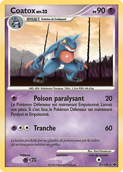 Carte Pokémon Coatox 31/100 de la série Aube Majestueuse en vente au meilleur prix