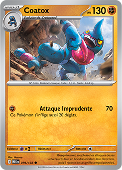 Carte Pokémon Communes Coatox 79/132 de la série Méga-Évolution