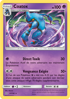 Carte Pokémon Coatox 57/156 de la série Ultra Prisme en vente au meilleur prix