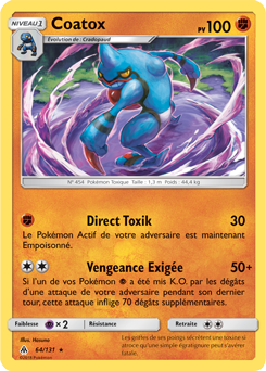 Carte Pokémon Coatox 64/131 de la série Lumière Interdite en vente au meilleur prix