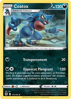 Carte Pokémon Coatox 110/195 de la série Tempête Argentée en vente au meilleur prix