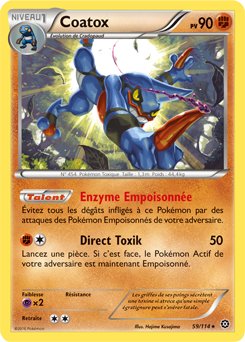 Carte Pokémon Coatox 59/114 de la série Offensive Vapeur en vente au meilleur prix