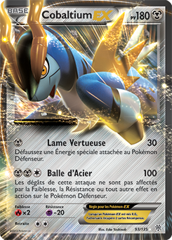 Carte Pokémon Cobaltium EX 93/135 de la série Tempête Plasma en vente au meilleur prix