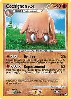 Carte Pokémon Peu commune Cochignon 46/100 de la série Tempête