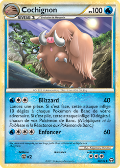 Carte Pokémon Peu commune Cochignon 48/102 de la série Triomphe