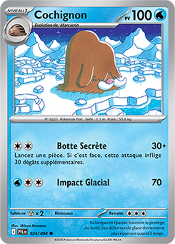 Carte Pokémon Communes Cochignon 24/94 de la série Flammes Fantasmagoriques