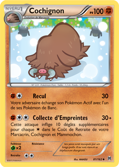 Carte Pokémon Peu commune Cochignon 81/162 de la série Impulsion Turbo
