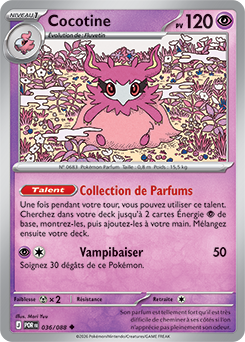 Carte Pokémon Peu commune Cocotine 36/88 de la série Équilibre Parfait