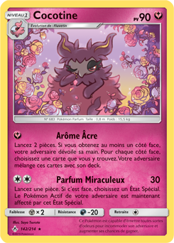 Carte Pokémon Cocotine 142/214 de la série Alliance Infallible en vente au meilleur prix