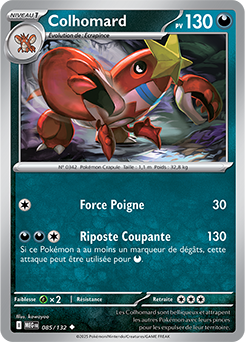 Carte Pokémon Peu commune Colhomard 85/132 de la série Méga-Évolution