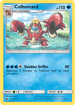 Carte Pokémon Colhomard 25/111 de la série Invasion Carmin en vente au meilleur prix