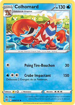 Carte Pokémon Colhomard 033/172 de la série Stars Étincelantes en vente au meilleur prix