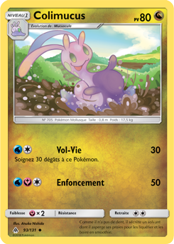 Carte Pokémon Colimucus 93/131 de la série Lumière Interdite en vente au meilleur prix