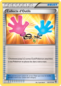Carte Pokémon Peu commune Collecte d'Outils 101/111 de la série Poings Furieux