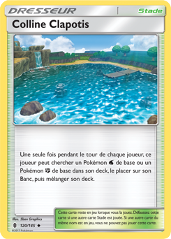 Carte Pokémon Peu commune Colline Clapotis 120/145 de la série Gardiens Ascendants