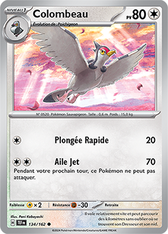 Carte Pokémon Colombeau 134/162 de la série Forces Temporelles en vente au meilleur prix