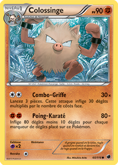 Carte Pokémon Commune Colossinge 60/116 de la série Glaciation Plasma