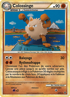 Carte Pokémon Rare Colossinge 22/95 de la série Déchaînement