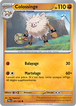 Carte Pokémon Colossinge 107/193 de la série Évolutions à Paldea en vente au meilleur prix