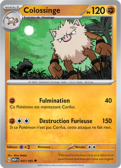 Carte Pokémon Colossinge 57/165 de la série 151 en vente au meilleur prix