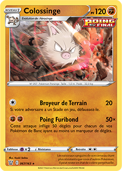 Carte Pokémon Colossinge 67/163 de la série Styles de Combat en vente au meilleur prix