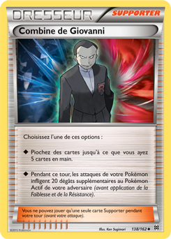 Carte Pokémon Peu commune Combine de Giovanni 138/162 de la série Impulsion Turbo