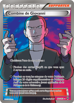 Carte Pokémon Dresseur Full Art Combine de Giovanni 162/162 de la série Impulsion Turbo
