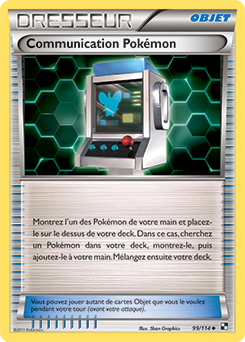 Carte Pokémon Peu commune Communication Pokémon 99/114 de la série Noir & Blanc